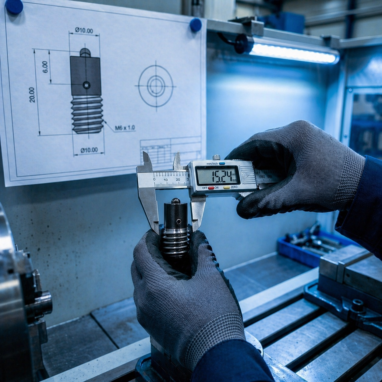 Quality Control Inspection with Digital Calipers